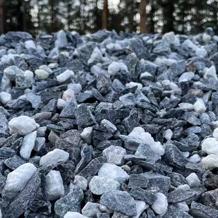Koristekivi grafiitti - valkoinen 8-16 mm sepeli 800kg suursäkki - Koristekivet - 4000 - 1