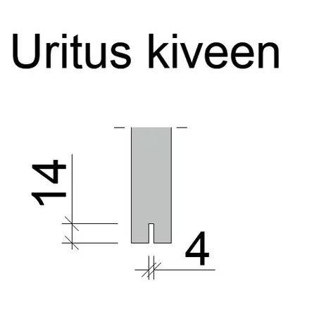 Kivikisko ECO julkisivuun kiville ja laatoille, musta, 3m - Laatoitus- ja muuraustyökalut - 4181 - 2