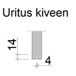 Kivikisko ECO julkisivuun kiville ja laatoille, musta, 3m - Laatoitus- ja muuraustyökalut - 4181 - 2