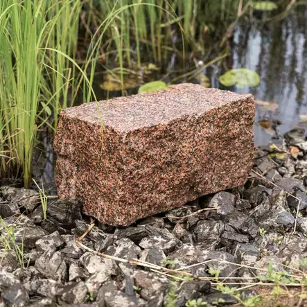 Muurikivi Graniitti 20x20x40 cm Taivassalon Punainen Kiilattu Navettakivi - Muurikivet, luonnonkivet - 3023 - 1