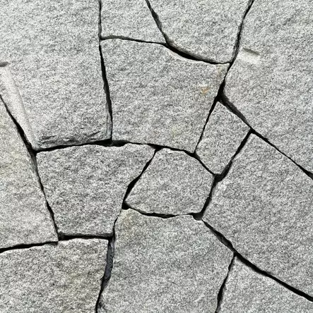 Muurikivilouhe Harmaa Graniitti Käsin Valikoitu 100-400 mm, 1000 kg Suursäkki - Muurikivet, luonnonkivet - 4223 - 1
