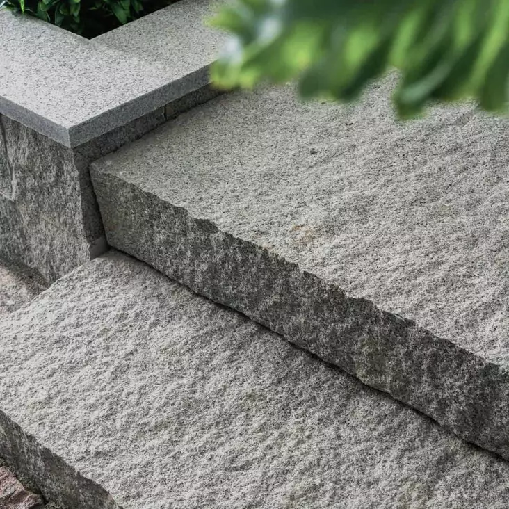 Porraskivi, Graniittiporras kurun harmaa 1000 x 400 x 130 mm - Kotimainen luonnonkivi - Porraskivet, luonnonkivet - 3033 - 1