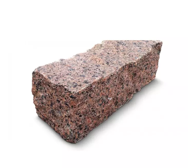 Reunakivi punainen graniitti 10x10x25-35 cm kotimainen luonnonkivi - Reunakivet, luonnonkivet - 3043 - 1