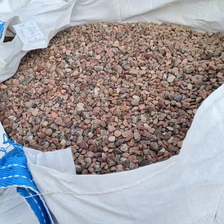 Koristekivi punainen singeli, 8-16 mm, 1000 kg, suursäkki - Koristekivet - 2975 - 1