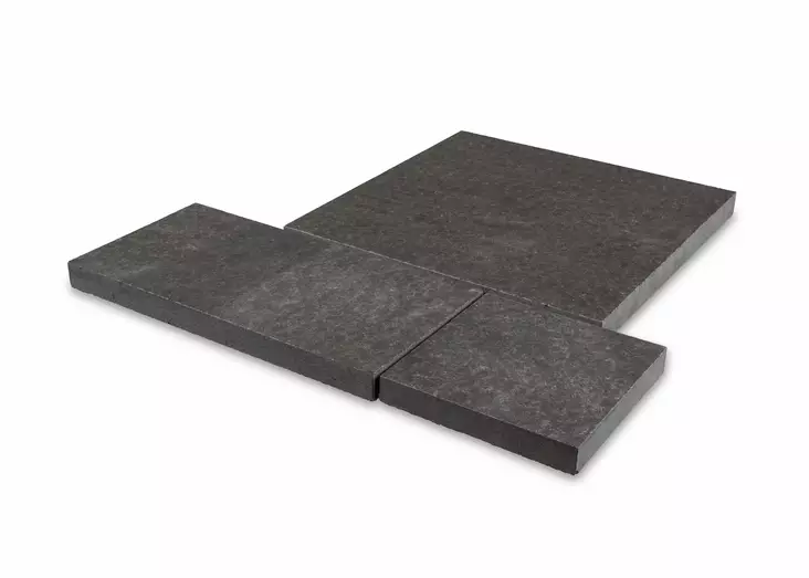 Pihakivisarja Huppio musta 30 mm Graniittilaatta Roomalainen ladonta - LAVA 11,5 m2 - Graniittilaatat - 3025 - 1