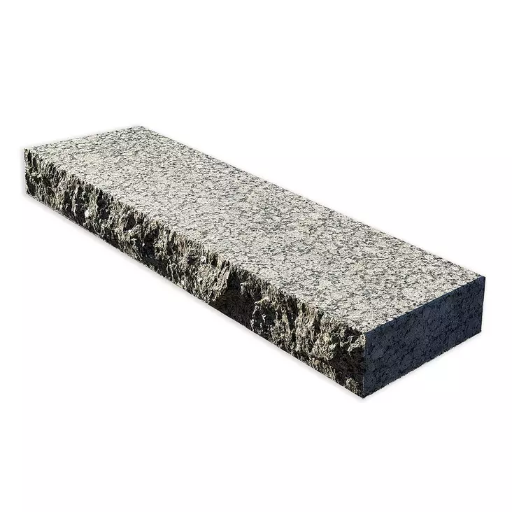 Porraskivi Graniittiporras Ylämaan ruskea, lohkottu etupinta, 1200x410x130 mm - Porraskivet - 4156 - 1
