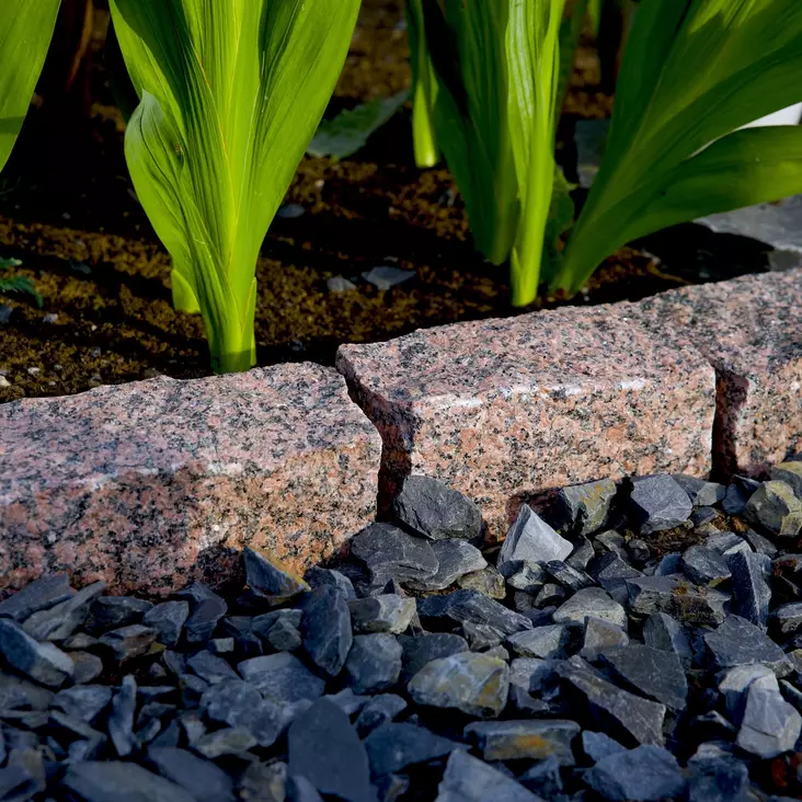 Reunakivi 10x10x20 Graniitti, Kotimainen punainen - Reunakivet, luonnonkivet - 4056 - 1