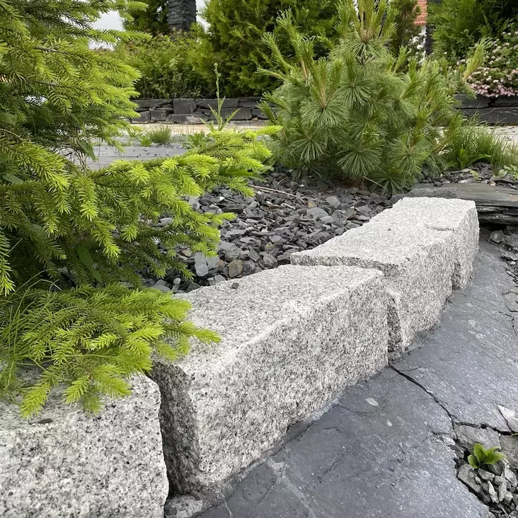 Muurikivi Graniitti 20x20x40 cm Kurun harmaa Kiilattu Navettakivi - Muurikivet, luonnonkivet - 2328 - 2