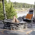 Luonnonkivinuotio Sisu + 5m2 Sisu Oriveden Rust 3-5 cm pihaliuskekivet - Nuotiopaikka - 2609 - 2