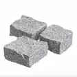 Noppakivi Kurun Harmaa graniitti 10x10x5 cm, Matala kotimainen luonnonkivi - Noppakivet ja nupukivet - 2629 - 1
